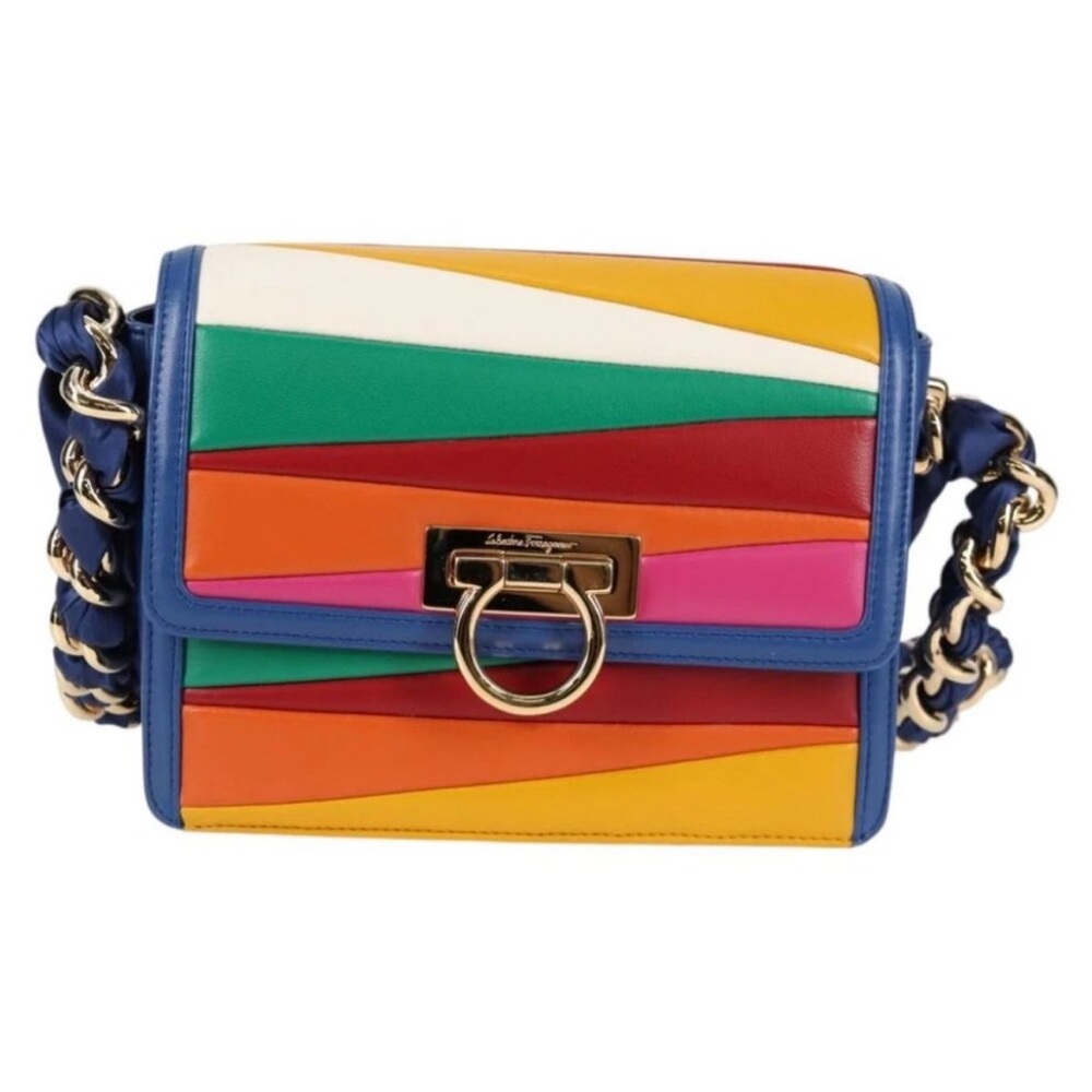 Salvatore Ferragamo Multicolor Leather Shoulder Bag
